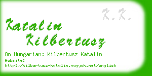 katalin kilbertusz business card